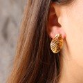 Rose Gold 
Plated Leaf Earrings