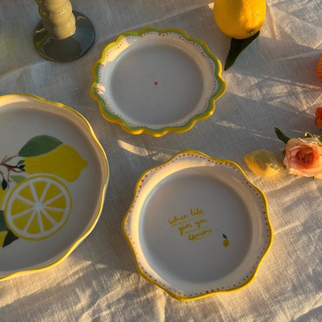 Ceramic Lemons 
Positivity Plate