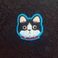 Embroidered Black 
Lace Cat Cushion I