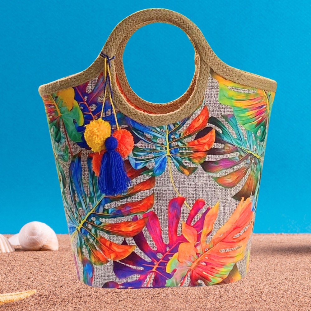 Colored Jungle 
Beach Bag