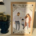 Custom Framed Family 
Portrait Illustration