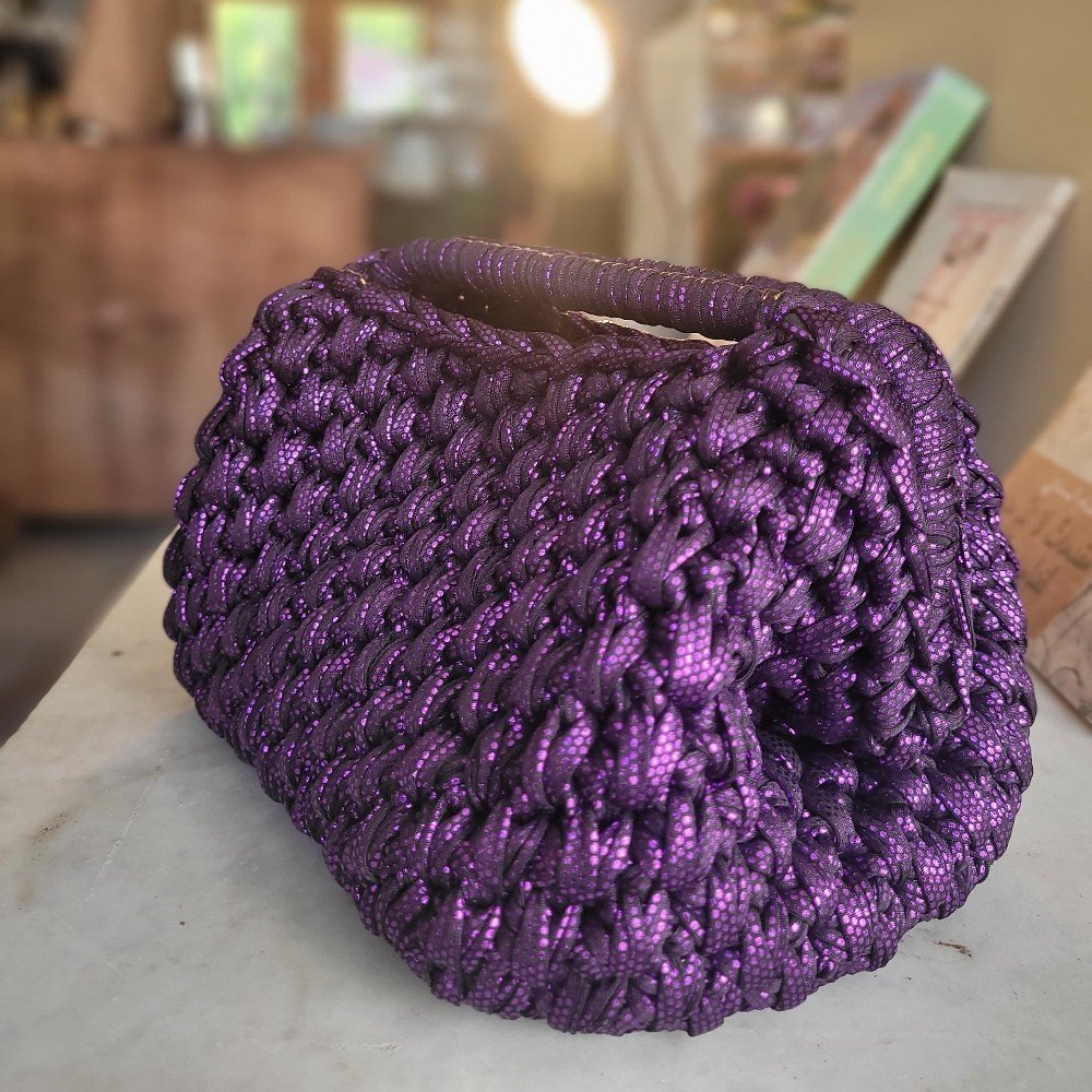 Purple 
Basketweave Bag
