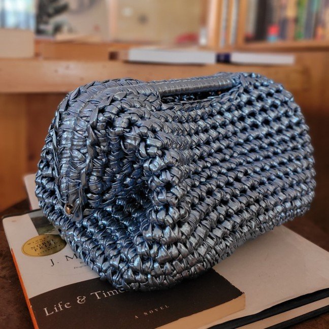 Blue 
Basketweave Bag