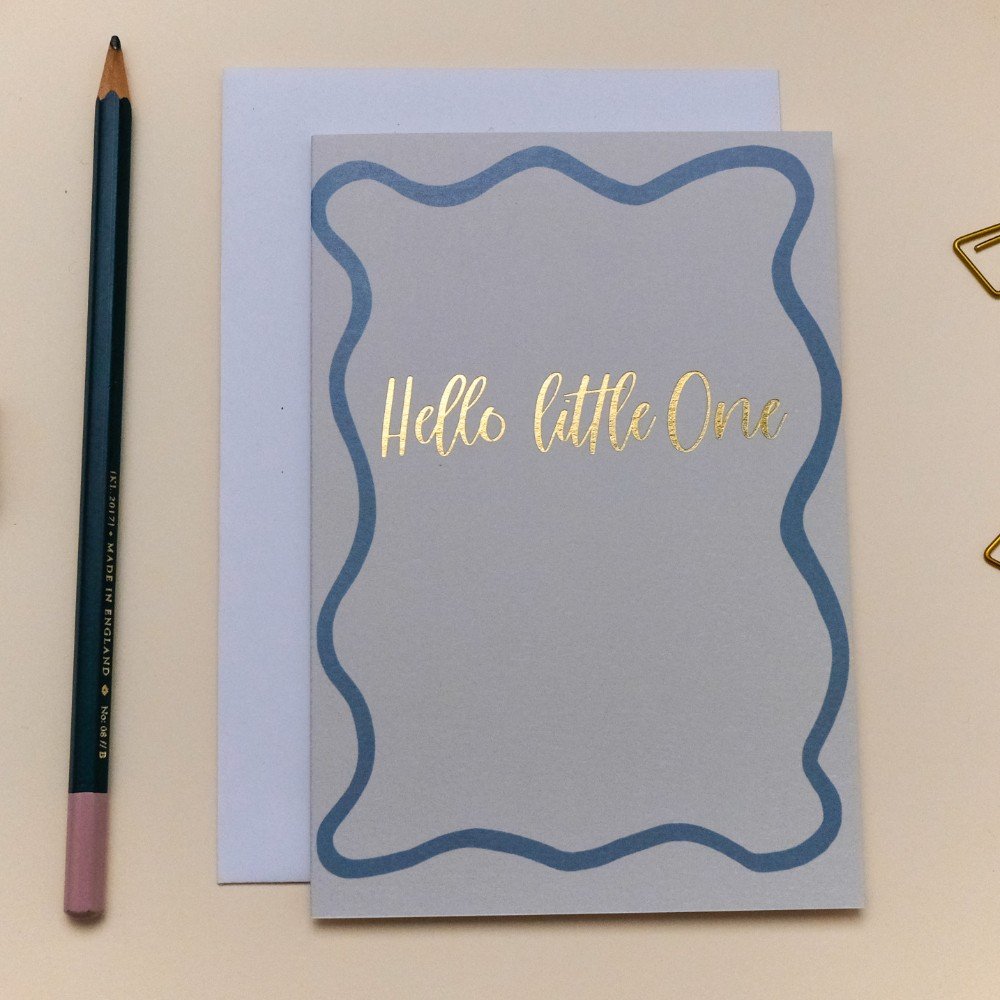 Greeting Card: Hello 
Little One, Squiggle 