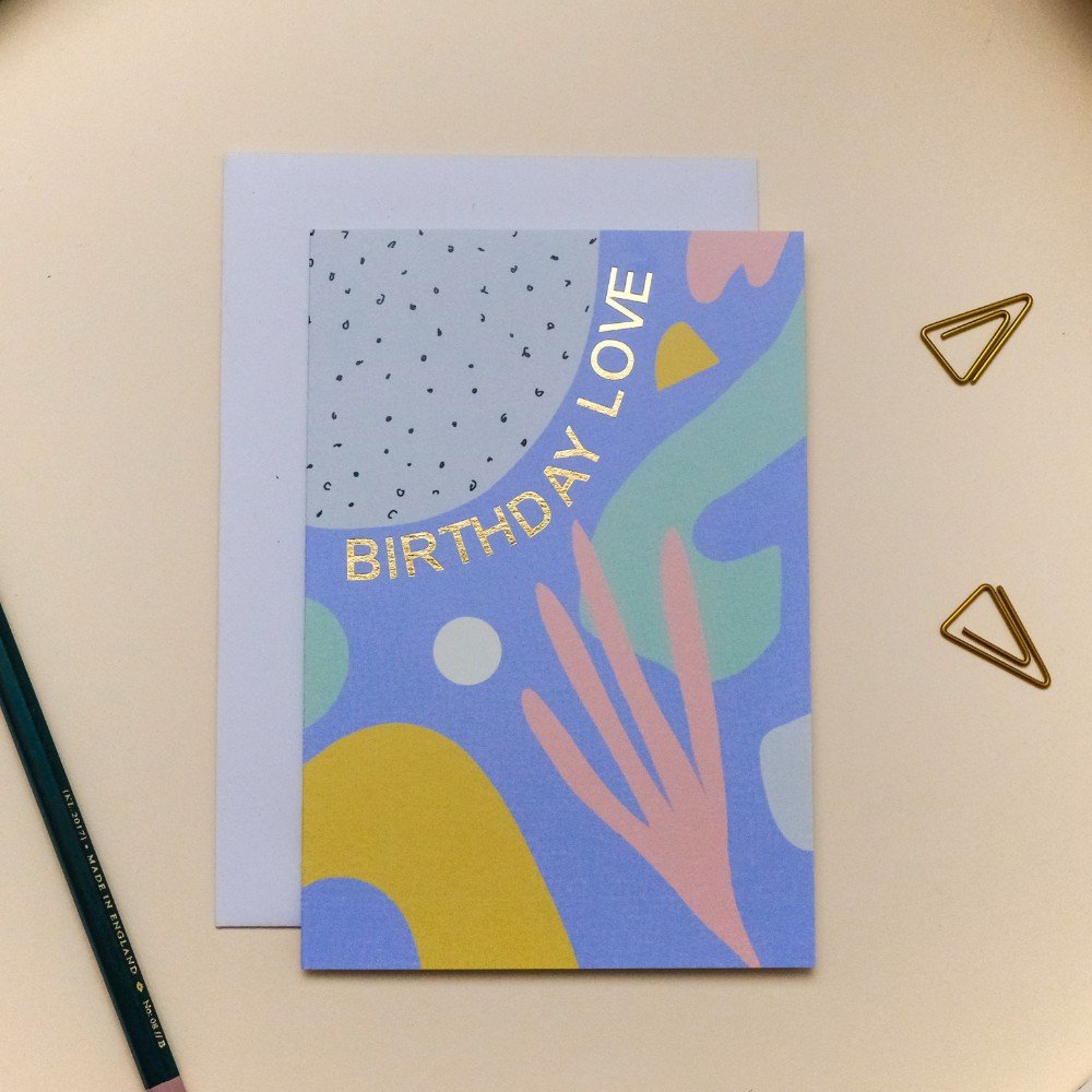 Greeting Card: 
Birthday Love, Purple