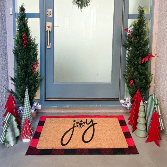 Holiday Doormat: 
Monochrome Joy