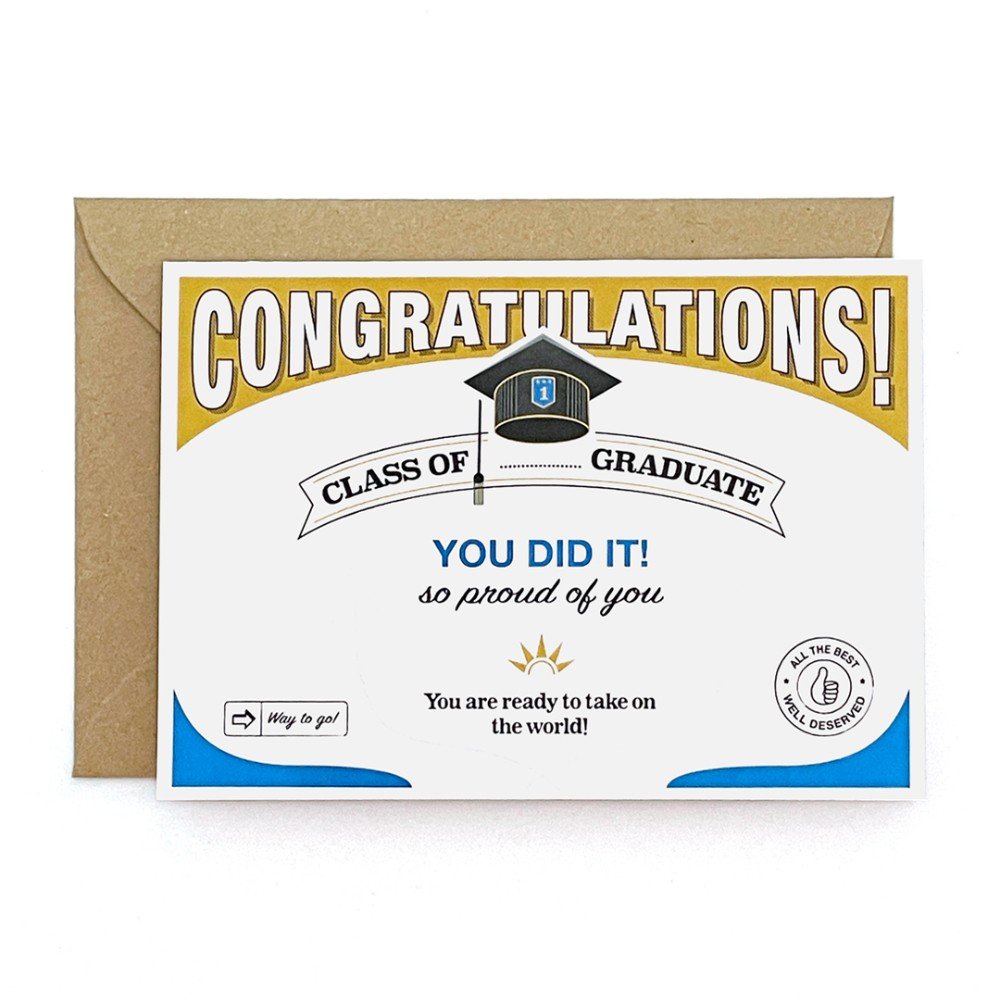 Graduation Greeting 
Card: You Did It!