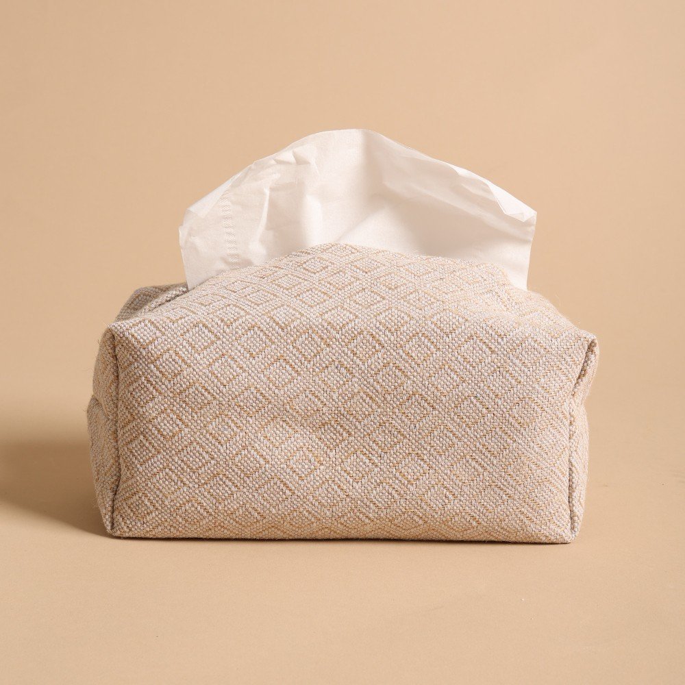 Patterned Beige 
Boho Tissue Cover