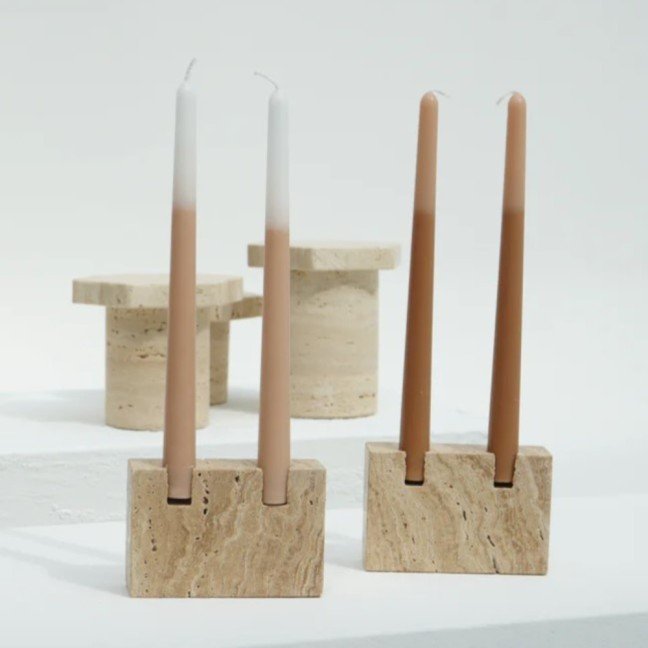 Marble Dual 
Candle Holder