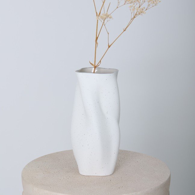 Nordic Snowfall 
Ceramic Vase