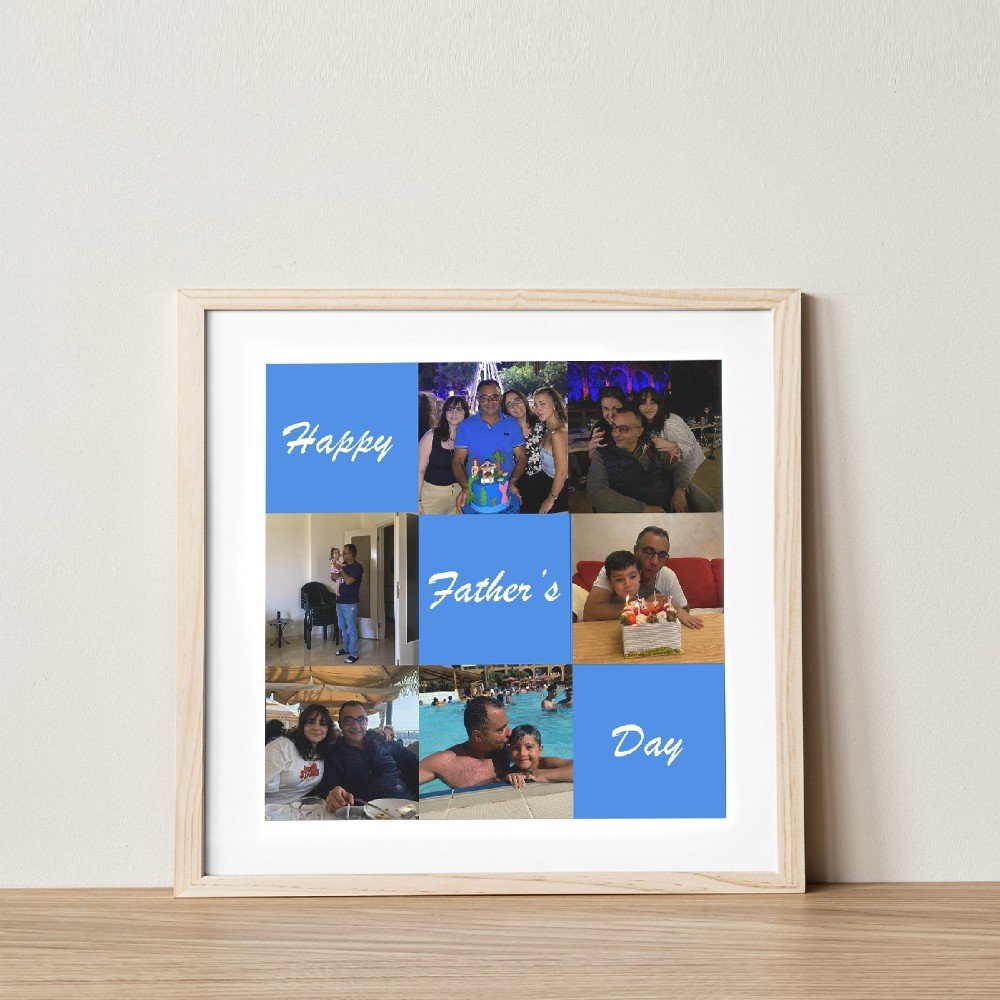 Customized Father's Day Photo Collage Frame