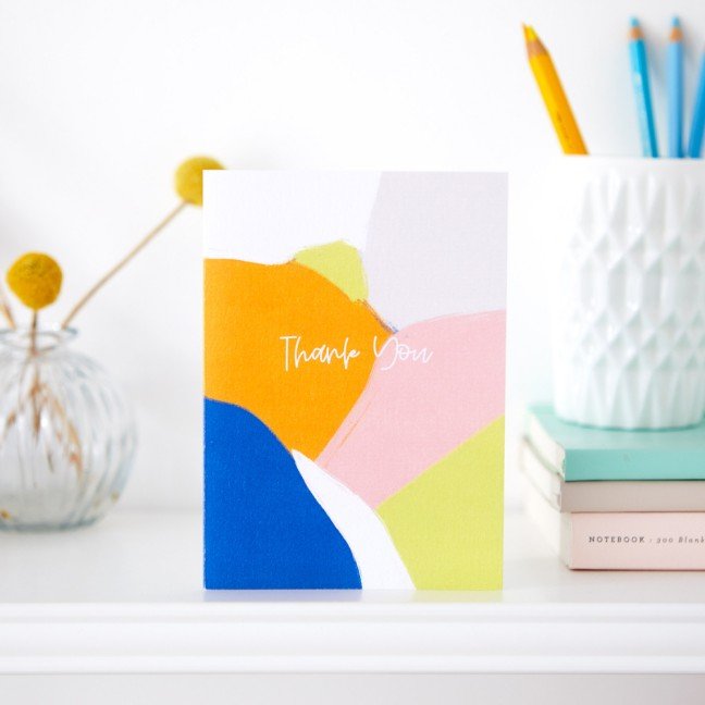 greeting card: Thank 
you, abstract