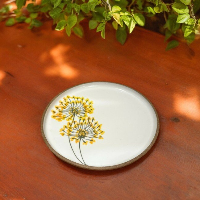 Blossom Protea Ceramic Medium Flat Plate