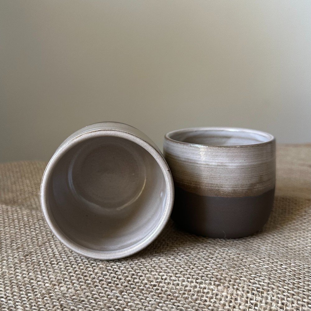 Signature Ceramic Espresso Cups: Set of 2