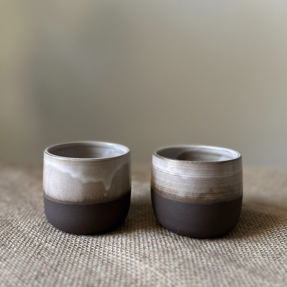 Signature Ceramic Espresso Cups: Set of 2