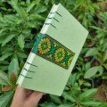 Journal: sage green 
with embroidered ribbon