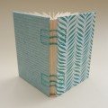 Small journal: cyan 
leaves pattern