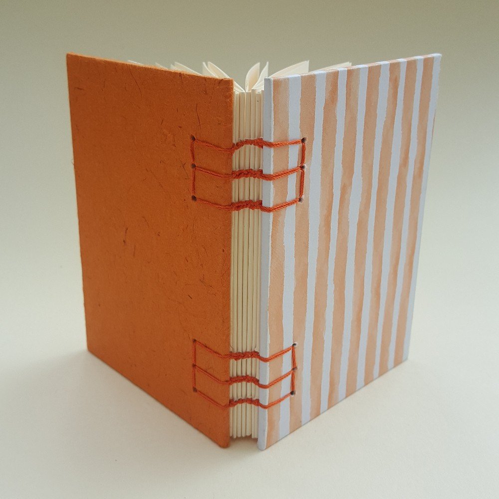 Small journal: orange 
striped pattern