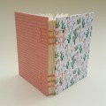 Small journal: coral 
lama and cactus pattern