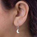 Love & Moon 
Silver Earrings