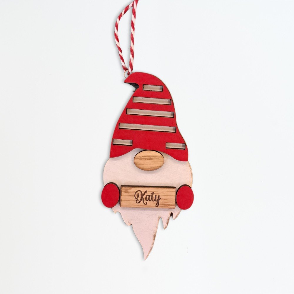 Personalized Name 
Gnome Ornament