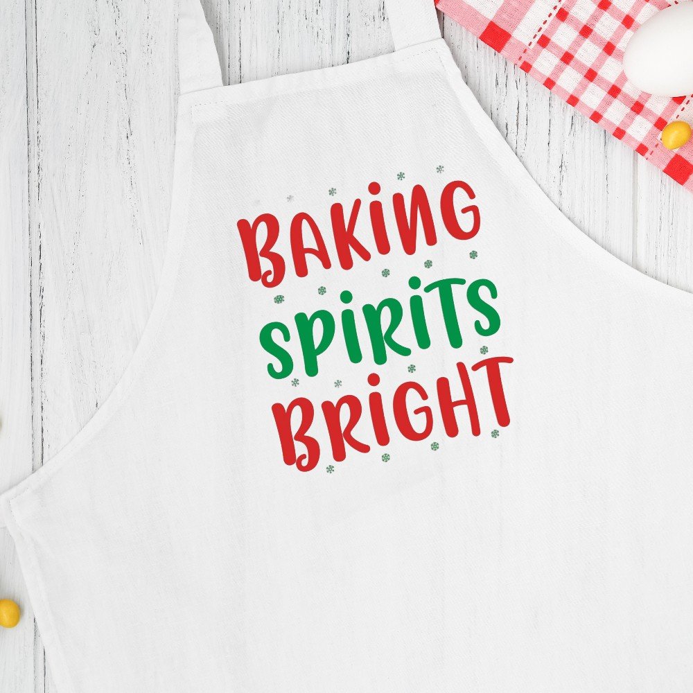 Personalized Christmas 
Apron: Spirits Bright