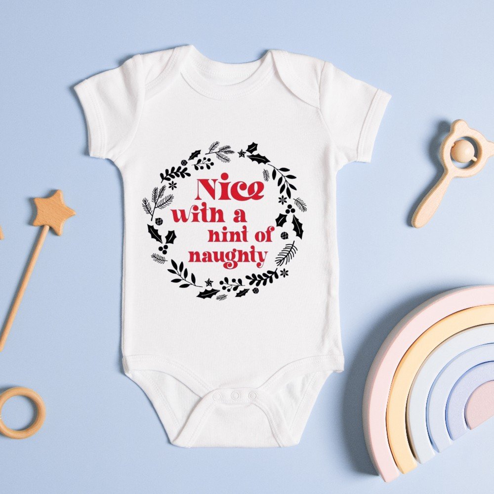 Personalized Christmas 
Onesie: Naughty & Nice