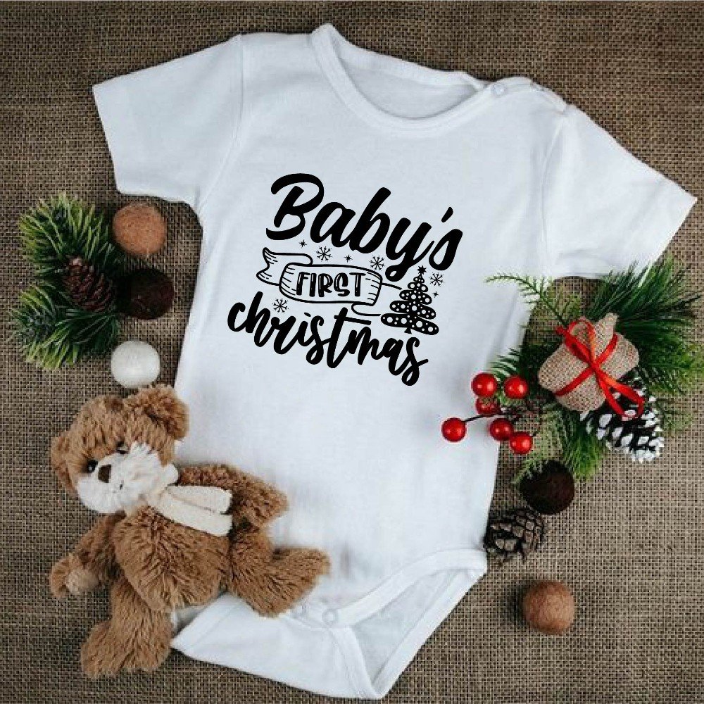 Personalized Baby's 1st 
Christmas Onesie