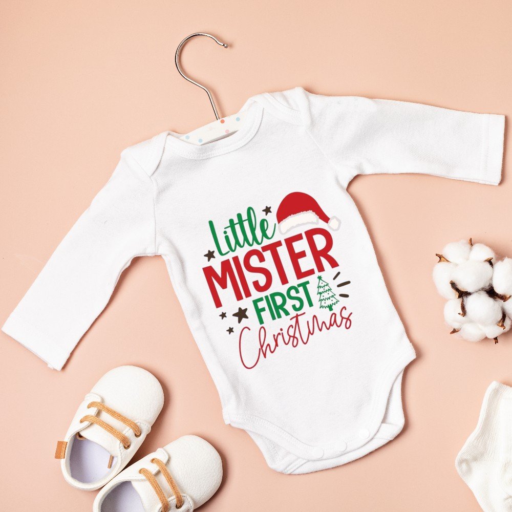 Personalized Little Mr. 
Christmas Onesie