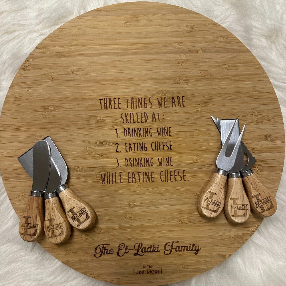 Customized Cheese Board 
with Knives Set