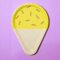 Yellow Ice Cream Paper 
Tableware Party Set