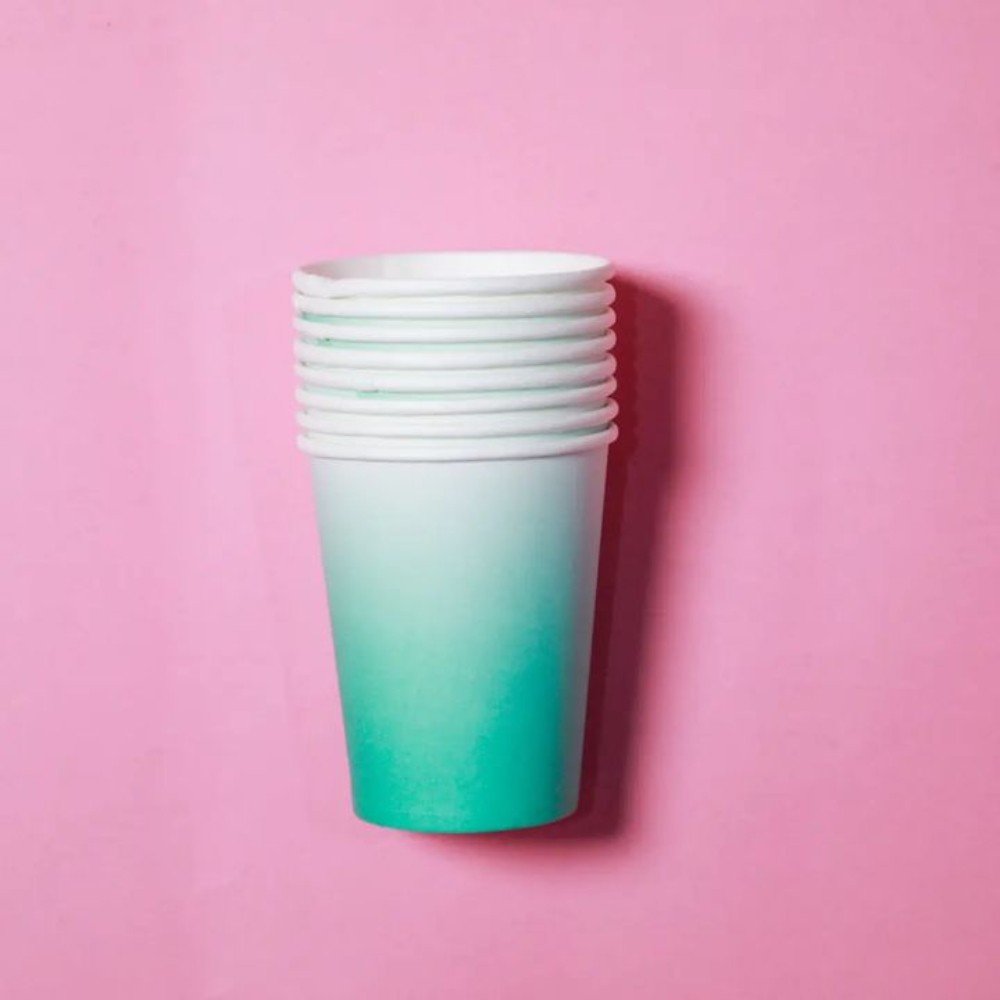 Green Ice Cream Paper 
Tableware Party Set