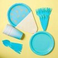 Blue Ice Cream Paper 
Tableware Party Set