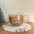 Winter Time 
Glass Cup