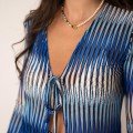 Summary Blue 
Beach Cover Up