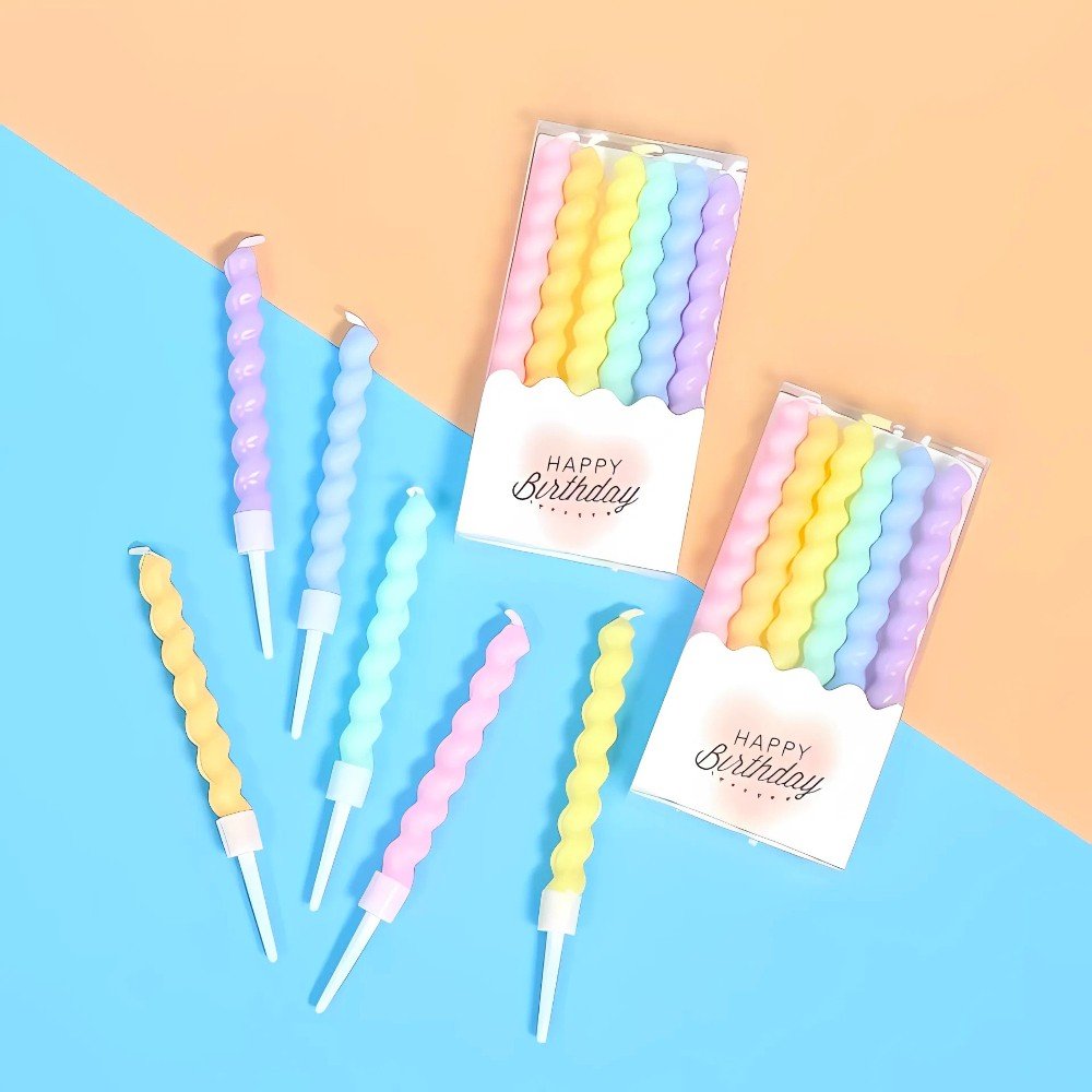 Pack of Wavy 
Pastel Cake Candles