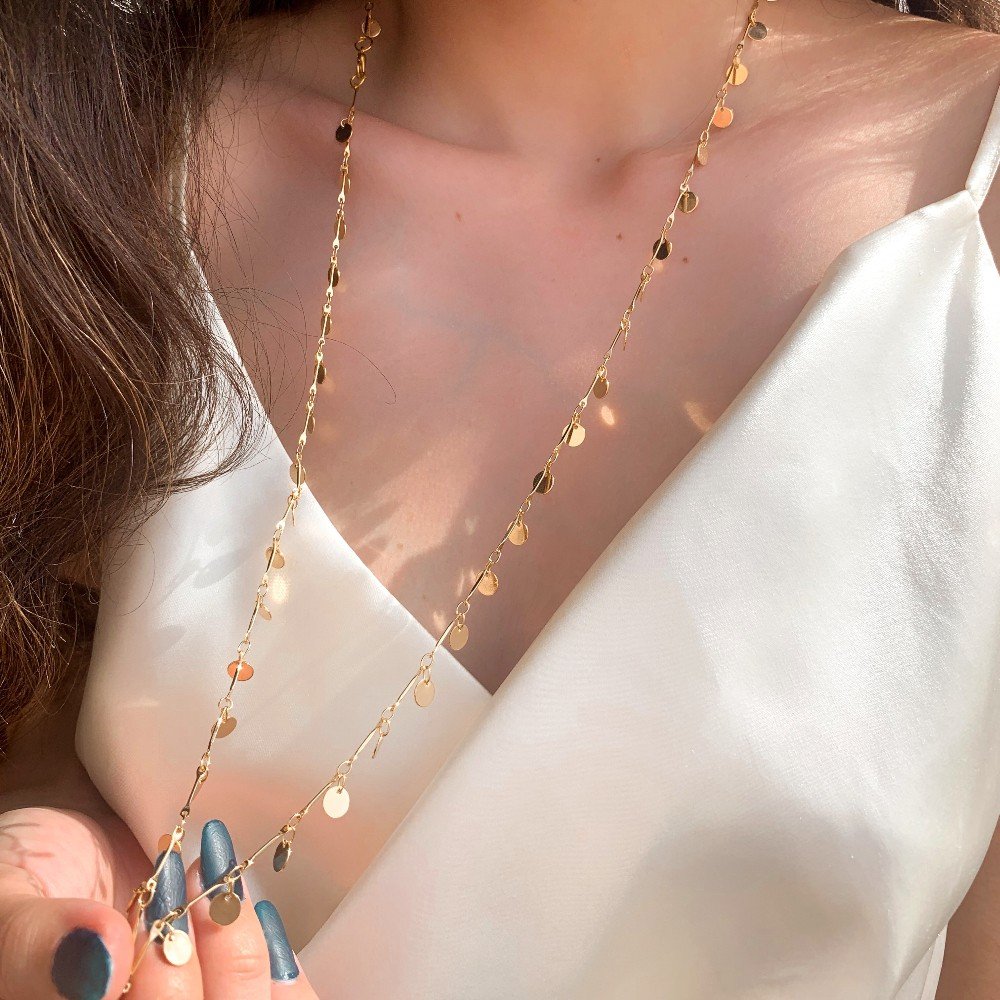 Dropping Circles 
Gold-Plated Necklace