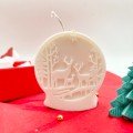 Christmas Crystal 
Ball Elks Candle