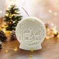 Christmas Crystal 
Ball Elks Candle