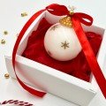 Big White 
Christmas Ball Candle