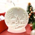 Christmas Crystal 
Ball Elks Candle