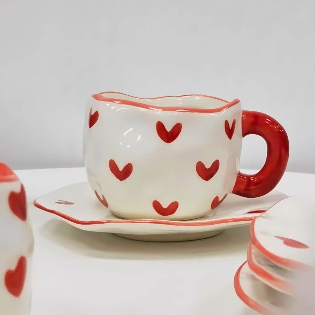 Red 
Hearts Mug