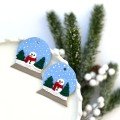 Snowman Globe 
Clay Ornament