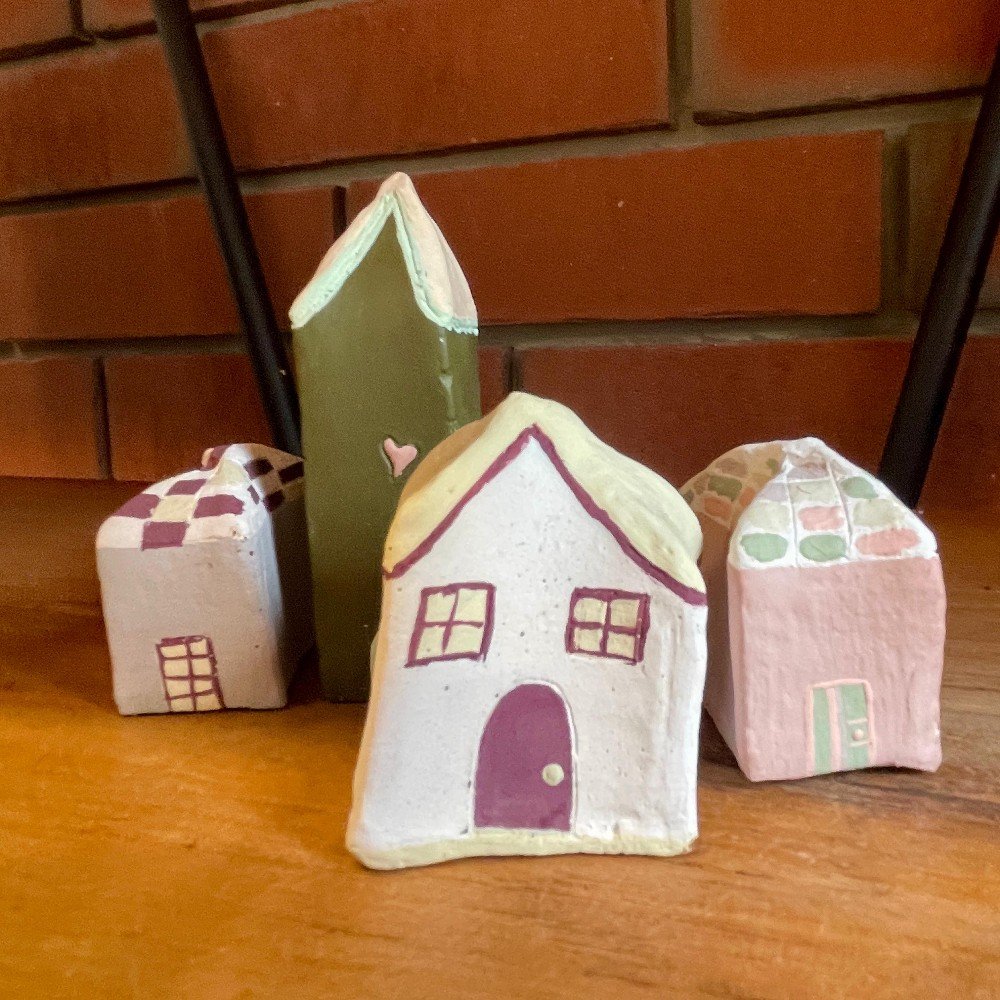 Handmade miniature clay village figurines – Design 3