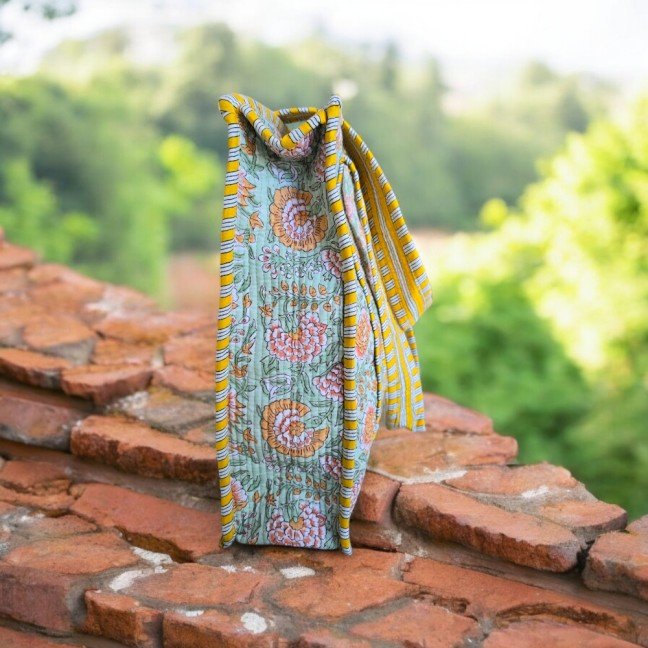 Sunset Shades 
Blockprint Tote Bag