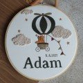 Customizable Hot Air Balloon Embroidered Hoop II