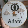Customizable Hot Air Balloon Embroidered Hoop II