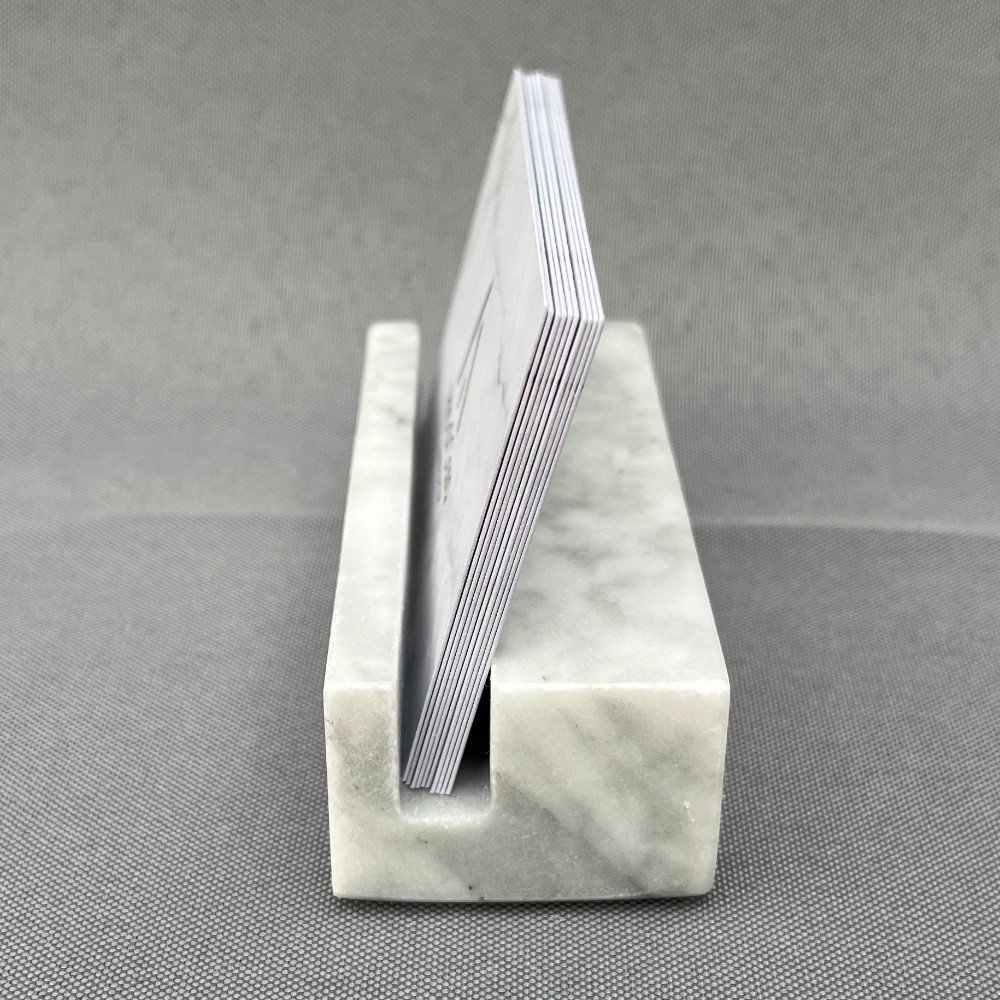 White Italian Marble 
Business Cards Holder