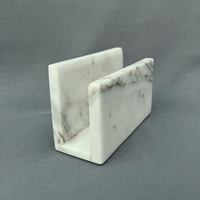 White Italian Marble 
Napkin Holder