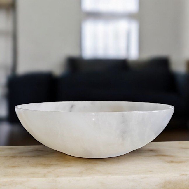 White Italian 
Marble Large Bowl